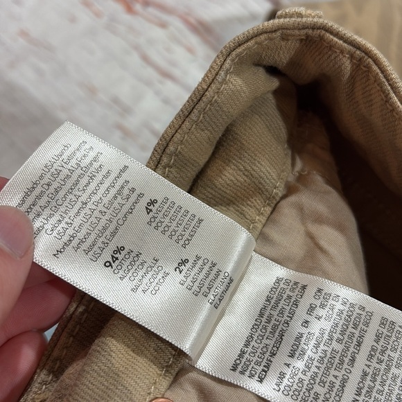 Mother The Looker Ankle Fray Sweet Stripes Skinny Animal Print Tan Jeans - Picture 6 of 12